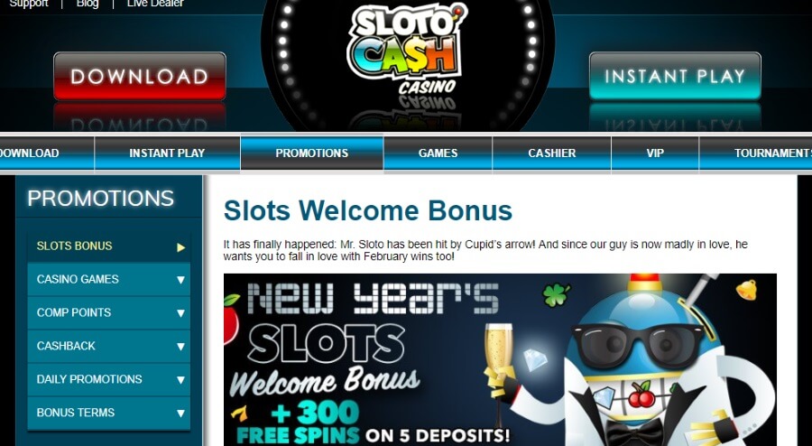 Sloto'Cash Welcome Bonus